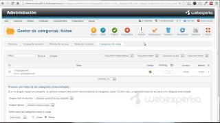 Cómo configurar las categorías de notas de usuarios en Joomla 2.5