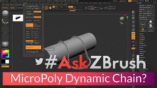 #AskZBrush - How can I make a chain with MicroPoly and Dynamics?