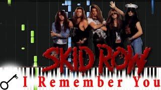 Skid Row - I Remember You Piano Tutorial Synthesia  passkeypiano