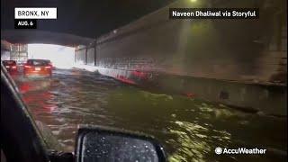 Underwater Storms Flood New York Pennsylvania