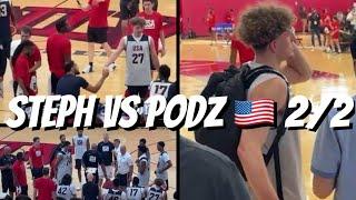 Podziemski causes Curry miss forces turnover on Jrue Holiday Steph x Joel Embiid again at USA camp