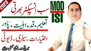 MOD ISI VACANCIES 2023  SUB INSPECTOR Jobs  Join MOD ISI as Officer  MOD Jobs Apply Online