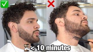 QUICK At HOME Beard Trim and Line Up  Self Cut Beard Shape Up