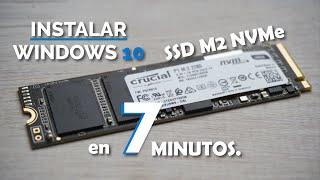 Instalar Sistema Operativo WINDOWS 10 en SSD M2 NVME en 7 MINUTOS2023