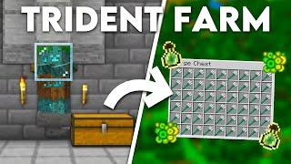 Easy Drowned Trident Farm in Minecraft Bedrock 1.21 MCPEXboxPS4Nintendo SwitchWindows10