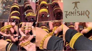 Tanishq 22karat gold bangle 85000₹ two bangles starts  lightweight designs to heavy weight bangle