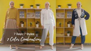 7 Days 7 Styles 7 Color Combinations  HIJUP Mix and Match