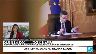 Informe desde Roma renuncia de Mario Draghi fue rechazada por el presidente italiano
