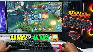 Savage + 46 Kills Fanny Gameplay on PC   Redragon Mouse & Keyboard  Mobile Legends