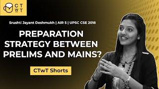 UPSC CSE - Strategy for the time Between Prelims and Mains  AIR 5 2018 Srushti Jayant Deshmukh