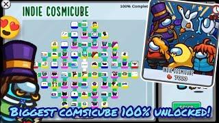 The INDIE Cosmicube 100% UNLOCKED in Among Us   Biggest Cosmicube Highlights