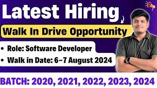 Direct Walk in Drive  Date 6-7 August 2024  BATCH 2020 2021 2022 2023 2024  Urgent Hiring