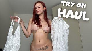 4K Transparent Tops Showcase Trend Try on Haul 2024