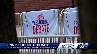 Security measures in affect for CNN Presidential debate in Atlanta