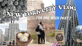 A week in New York City Vlog 2  Vanderbilt Building Surprise Proposal BEST Food Bakeries& Boba