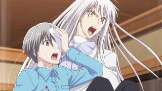 Akito hits Yukis head and bleed Ayame to the rescue - Fruits Basket 2nd Season Episode 24