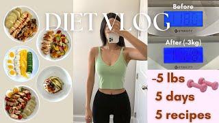 Diet vlog Korean  How I lost -5lbs -3kg with these 5 healthy recipes