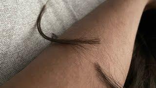 Long hair chop off while in sleep