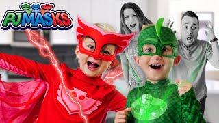 PJ Masks in REAL Life Gekko and Owlette save us from Romeo