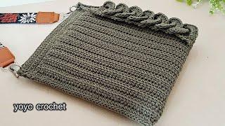 شنطة كروشية أنيقة وسهلة  How to make a crochet bag