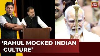 Rahul Gandhi Mocks PM Modi For Bowing Down To Sengol BJP Accuses Rahul Of Defaming Indian Culture