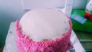 Simple Pink Birthday cake