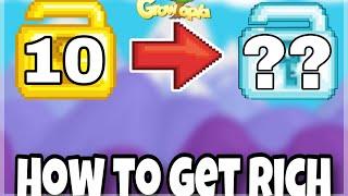 HOW TO GET RICH WITH 10 WLS  GrowTopia