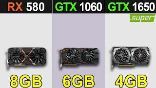 RX 580 Vs. GTX 1060 Vs. GTX 1650 Super  New Games Benchmarks