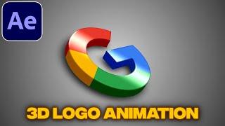 3D Logo Animation Tutorial in After Effects  No Plugins  3D Intro Tutorial 2024