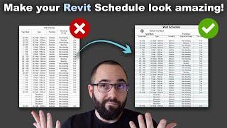 Revit Schedule Formatting Tips