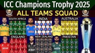 ICC Champions Trophy 2025 All Team Squad  All Team Squad For Champions Trophy 2025