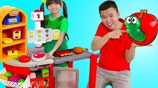 Emma Pretend Play Shopping w Kids Grocery Supermarket Food Toy Store