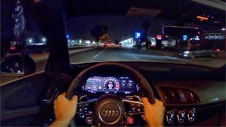 2020 Audi R8 V10 Performance Spyder POV Night Drive 3D AudioASMR