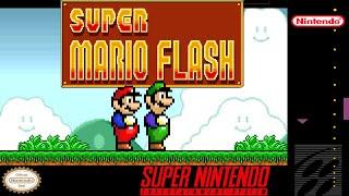 Super Mario Flash SMW Hack Version SNES