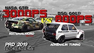 ADT Golf MK1 DSG 800HP vs 3000HP GTR Materiamord Racing Hockenheim 2019