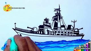 Vẽ tàu chiếnHow to draw Battleship