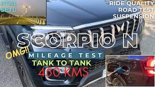 2024 Scorpio N Mileage Test  400 Kms  Tank to Tank  Ride Quality  Suspension  Road Test