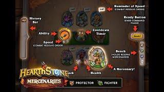 Playing through the Hearthstone Mercenaries Tutorial - New Game Mode Expansion Gameplay