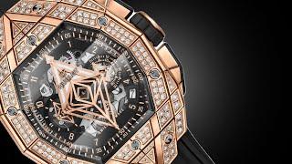 HUBLOT - SPIRIT OF BIG BANG SANG BLEU KING GOLD PAVÉ 42MM