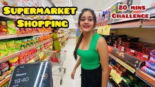 Bindass Kavya vs Papa who Won?  This Time Supermarket 20 mins Shopping Challenge Failed ho gaya