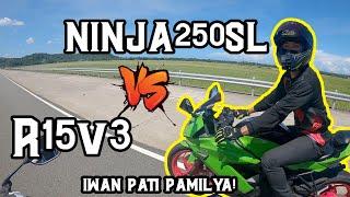 R15v3 vs NINJA 250 SL  TOP END RACE