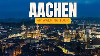 Aachen historische Stadt in Deutschland Rundgang 2024 4K