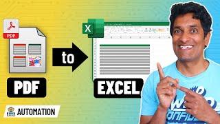 How to automatically extract data from a messy PDF table to Excel