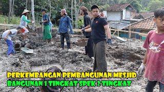 Perkembangan Pembangunan Mesjid..Bagunan Satu Tingkat Spek 2 Tingkat.  Tahap Pengecoran Cakar Ayam