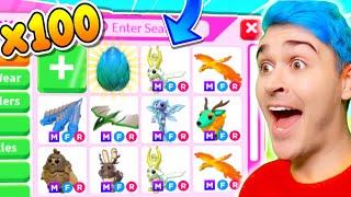 OPENING *100 MYTHIC EGGS* To Get EVERY MEGA *MYTHICAL PET* CHALLENGE EXPENSIVE Adopt Me Roblox