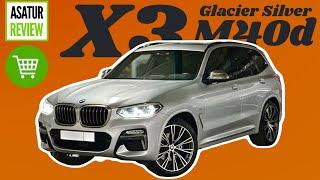 Обзор BMW X3 M40d G01 Glacier Silver  Х3 М40д Серебристый ледник Параллельный импорт 2024