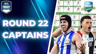 Round 22 Captains  AFL Fantasy 2024