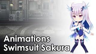 Swimsuit Eternal Sakura  Swimsuit Sakurako Hiiragi - Battle Animations