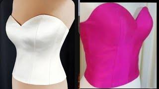 How to draft and cut a bustier Top