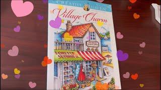 Village Charm Coloring Book Flip Through